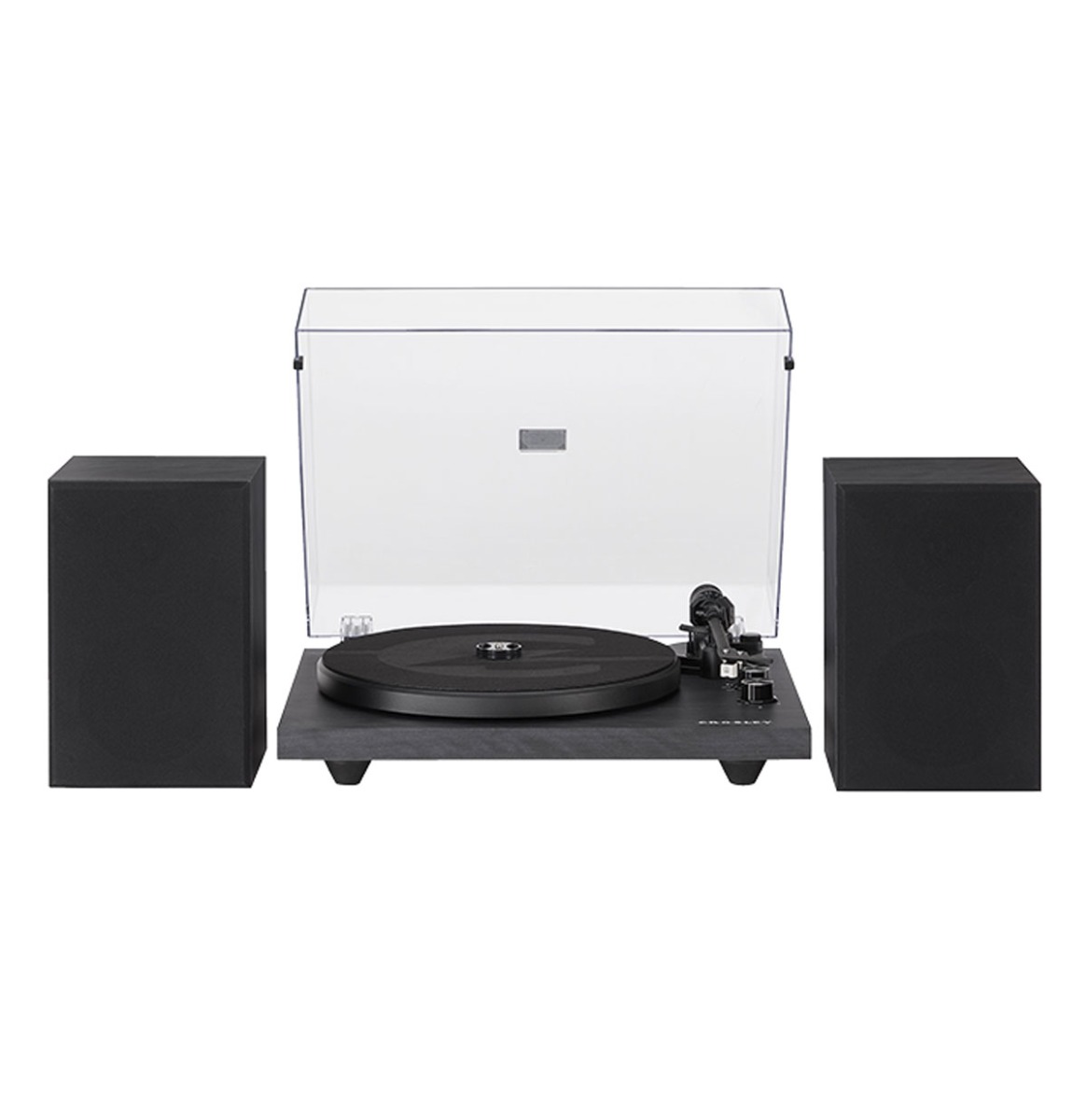 Crosley C62 Platenspeler Met Ingebouwde Ontvanger En Stereo Luidsprekers - Zwart | Crosley