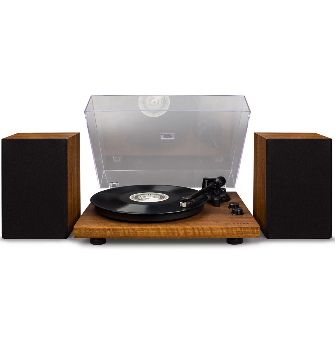 Crosley C62 Platenspeler Met Ingebouwde Versterker En Stereo Speakers - Walnut | Crosley