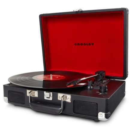 Crosley Cruiser Deluxe Platenspeler Zwart - Bluetooth In & Out | Crosley