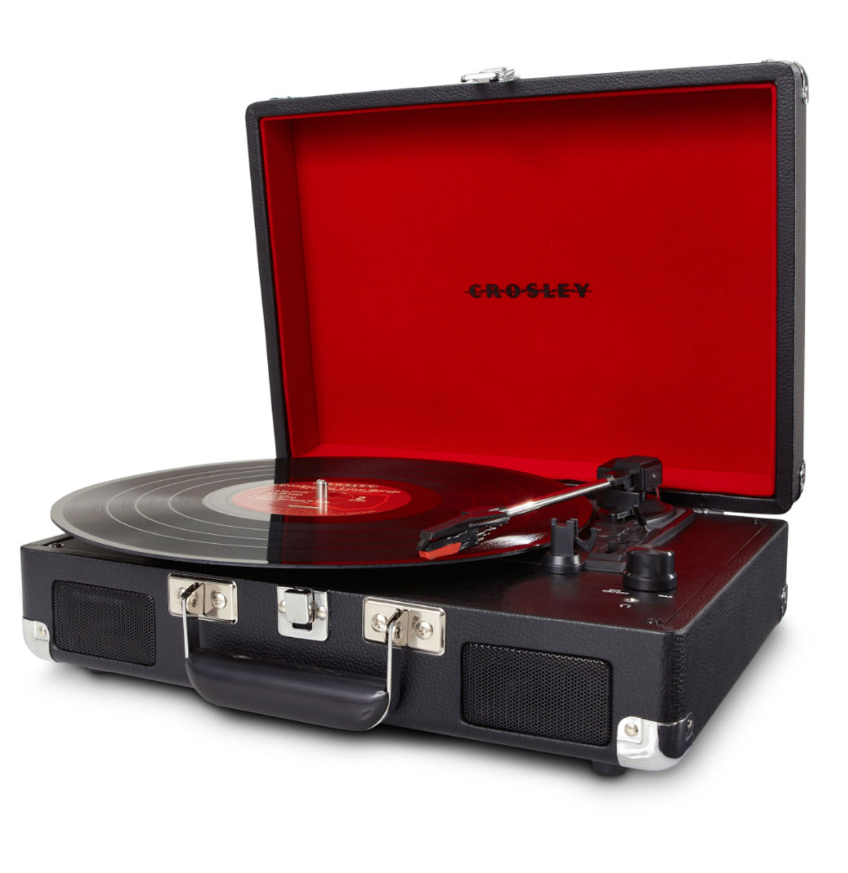 Crosley Cruiser Deluxe Platenspeler Zwart - Bluetooth In & Out | Crosley