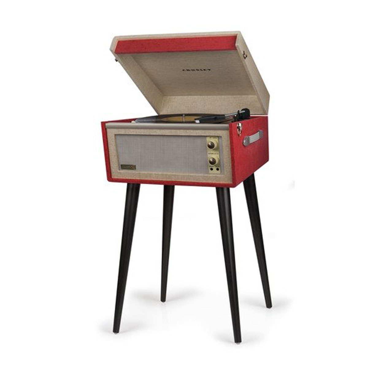 Crosley Dansette Bermuda Vinyl Platen Speler - Rood Bluetooth - B-Stock - LAATSTE STUKS | 39% korting | Crosley