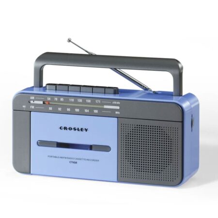 Crosley Draagbare Cassette Speler CT102 Met Bluetooth - Blauw | Crosley