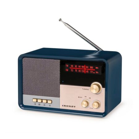 Crosley Tribute AM/FM Radio Met Bluetooth - Navy | Crosley