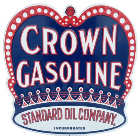 Crown Gasoline Stalen Bord Met Relief - 44 x 44cm | Fiftiesstore