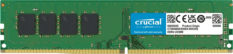 Crucial 16GB (1x 16GB) DDR4 DIMM 3200MHz CL22 XMP