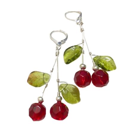 Crystal Cherry Earrings | Fiftiesstore