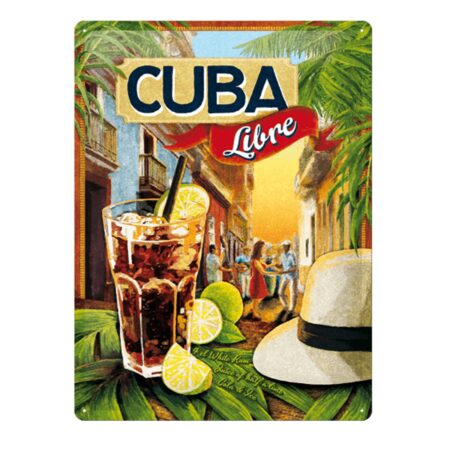 Cuba Libre Metalen Bord 30 x 40 cm | Fiftiesstore