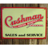 Cushman Motor Scooter Sales Service Emaille Logobord | Fiftiesstore