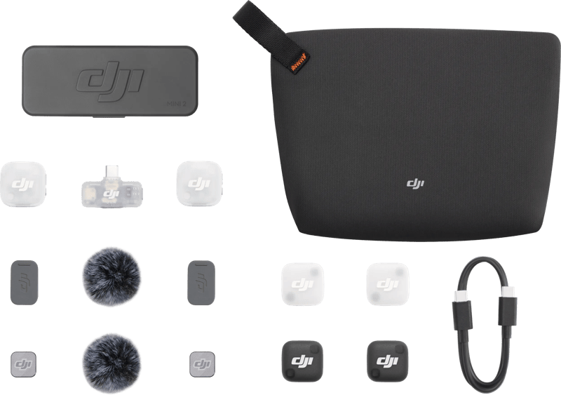 DJI Mic Mini 2 Mobile Ontvanger + Oplaadcase (voor DJI Mic & Mic Mini Series)