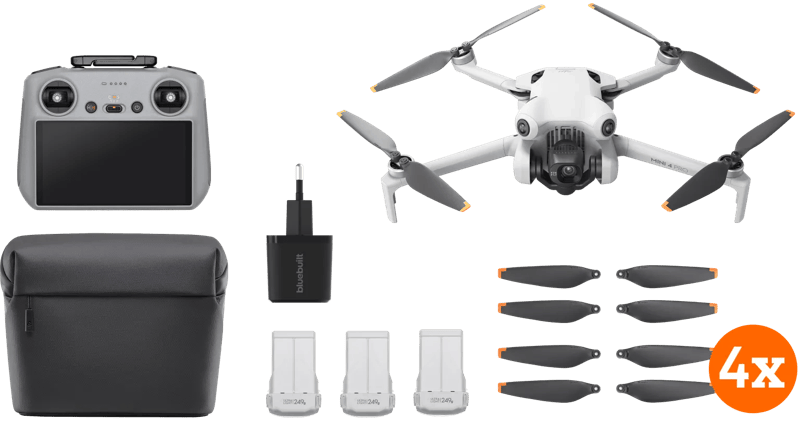 DJI Mini 4 Pro Fly More Combo + BlueBuilt Oplader