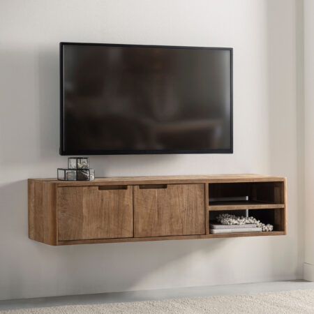 DTP Home Zwevend TV-meubel 'Bliss' Teakhout