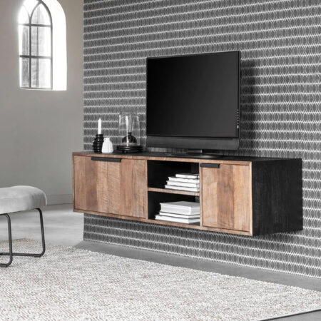 DTP Home Zwevend TV-meubel 'Cosmo' Teakhout