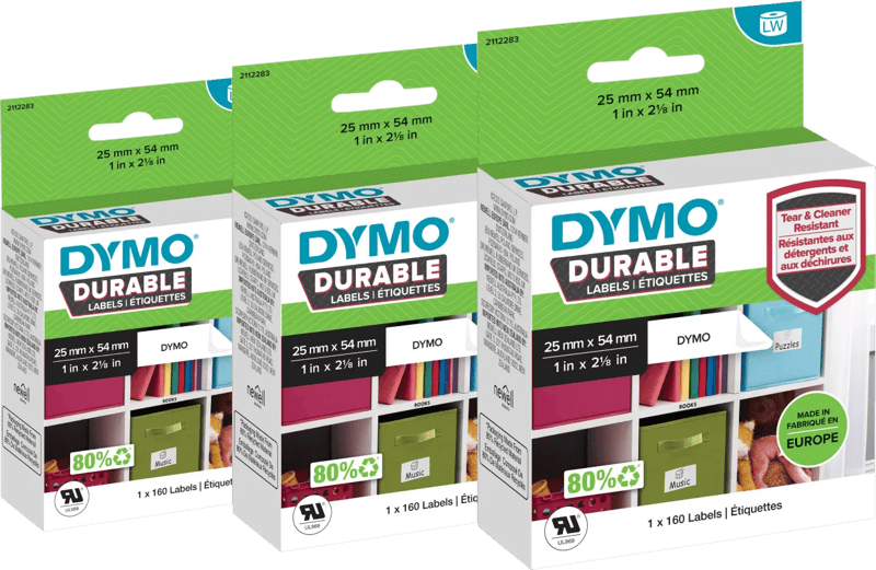 DYMO Duurzame LabelWriter Etiket 25x54mm 160 stuks 3-pack