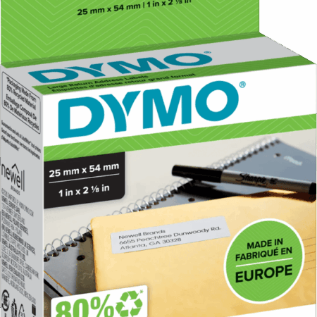 DYMO Etiket voor retouradres 25x54mm 500 stuks