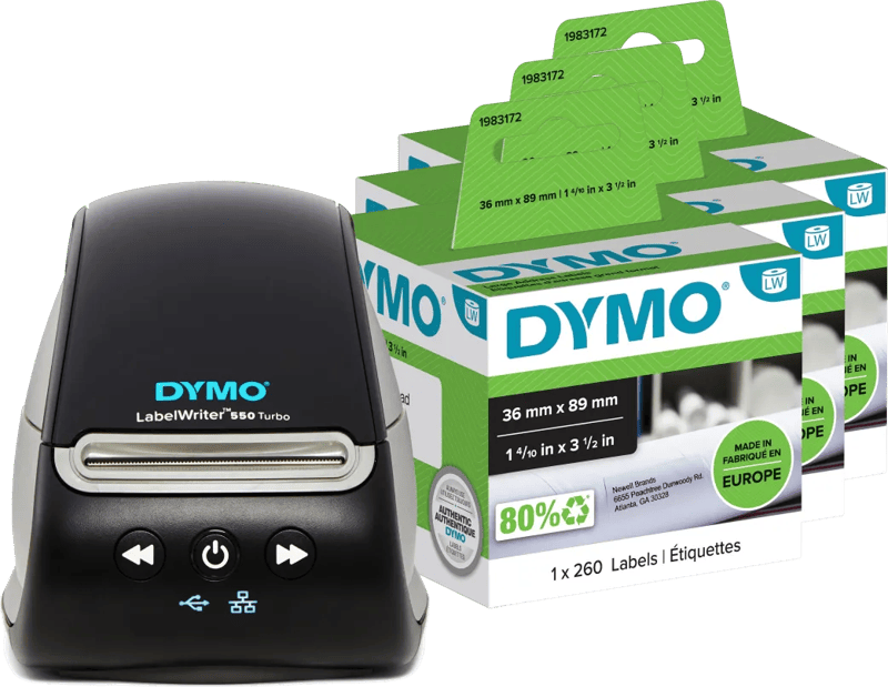 DYMO LabelWriter 550 Turbo + 3 extra labels