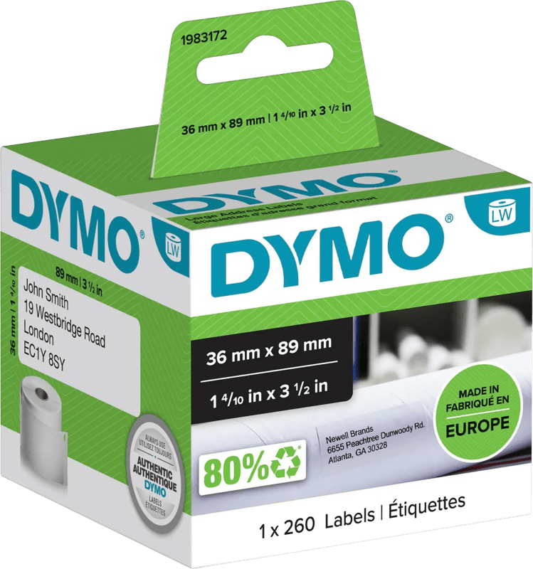DYMO LabelWriter Adres Etiket 36x89mm 260 stuks