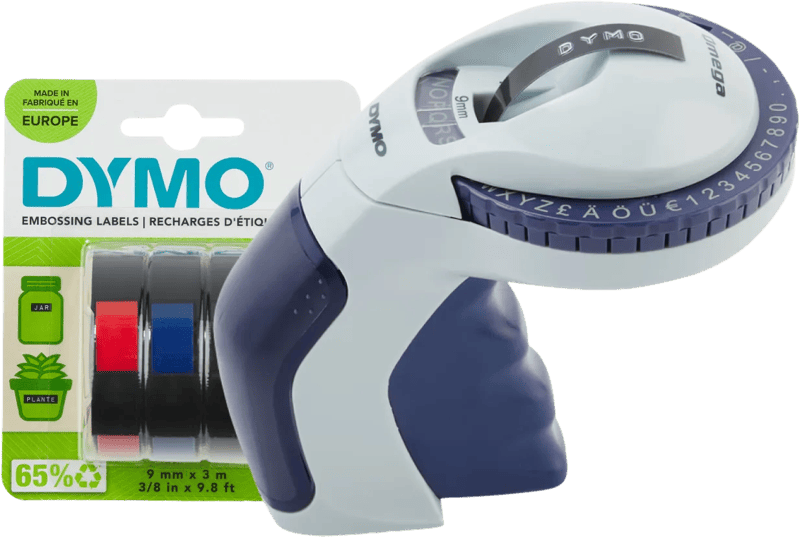 DYMO Omega Lettertang + 1 extra label