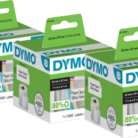 DYMO Verwijderbaar Etiket 32x57mm 1000 stuks 3-pack