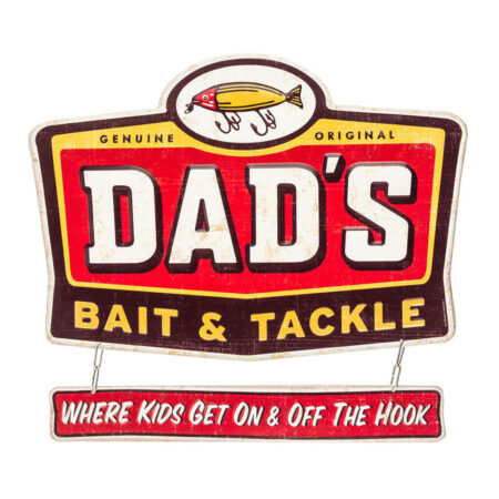 Dad's Bait & Tackle Relief 2-delig Metalen Bord | Fiftiesstore