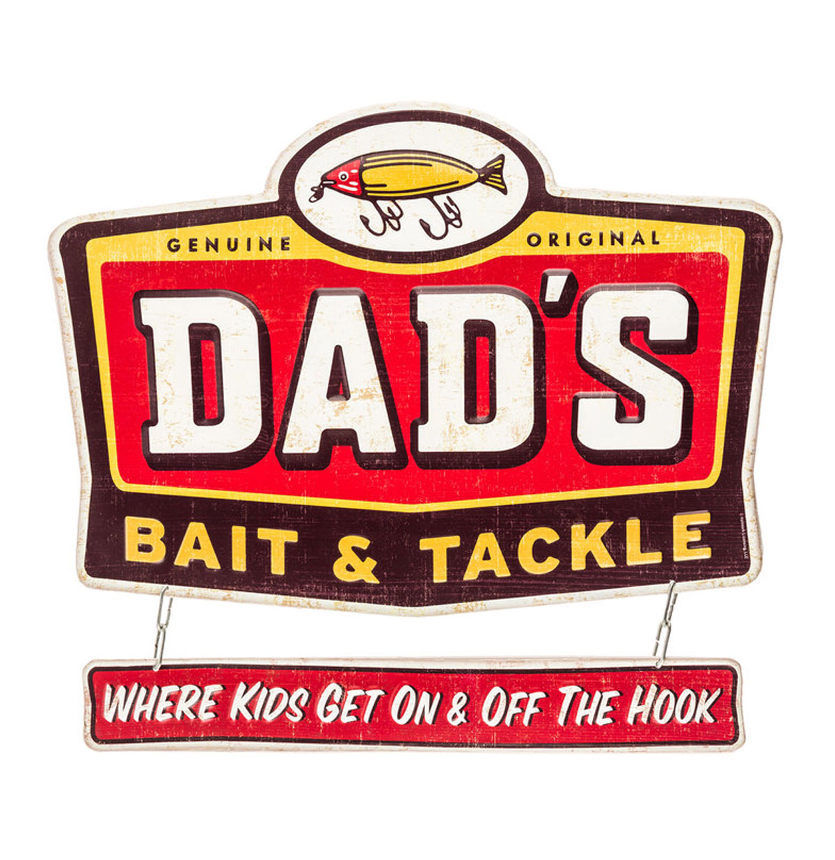 Dad's Bait & Tackle Relief 2-delig Metalen Bord | Fiftiesstore