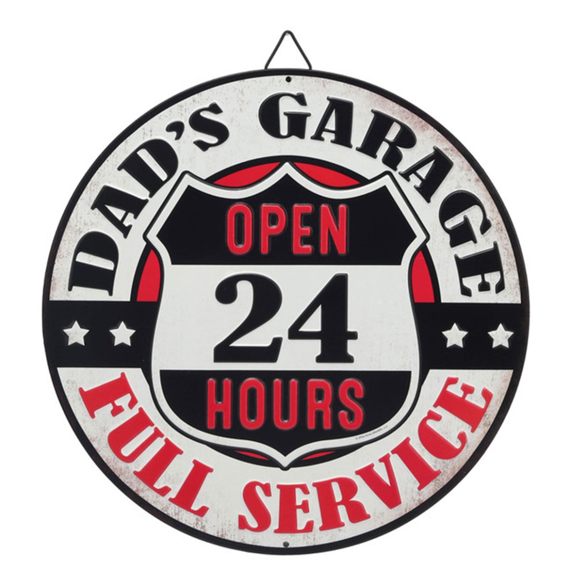 Dad's Garage Rond Metalen Bord - Ø46cm | Fiftiesstore