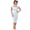 Dakota Pencil Dress Ice Blue-44 (NL)/ 18 (UK) | 44% korting | The Pretty Dress Company