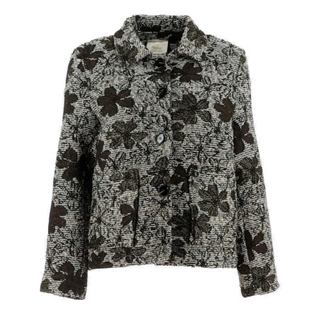 Dames Blazer Flowers Noir | Signe Nature