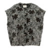 Dames Gilet Flowers noir | Signe Nature