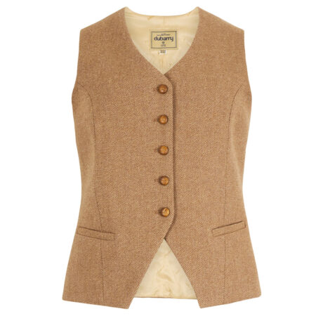 Dames Gilet Robinswood Camel Twill | Dubarry
