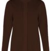 Damesblouse Ruffle Jersey Brown | Bloomings