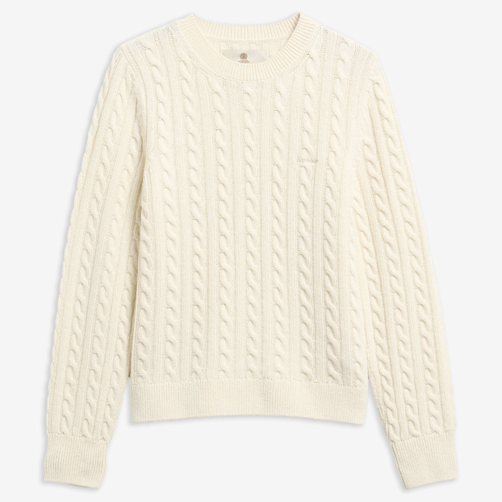 Damestrui Ashdown Cable Ecru | Barbour