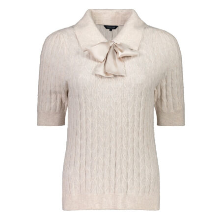 Damestrui Cable Polo collar Moon Mel | Bloomings