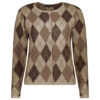 Damestrui Crew Neck Argyle Cornstalk mel | Bloomings