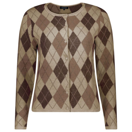 Damestrui Crew Neck Argyle Cornstalk mel | Bloomings