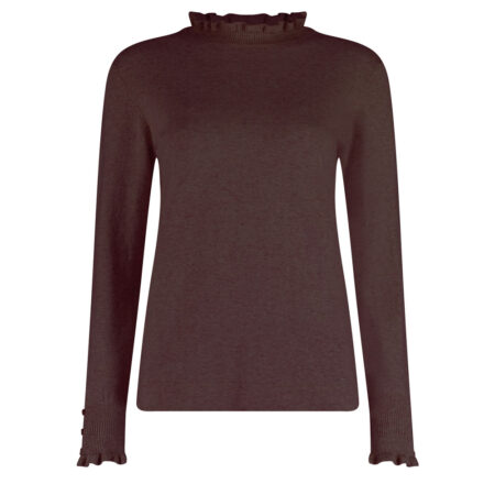 Damestrui Mock Neck Brown Mel | Bloomings