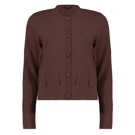 Damesvest Crew Neck Brown Mel | Bloomings