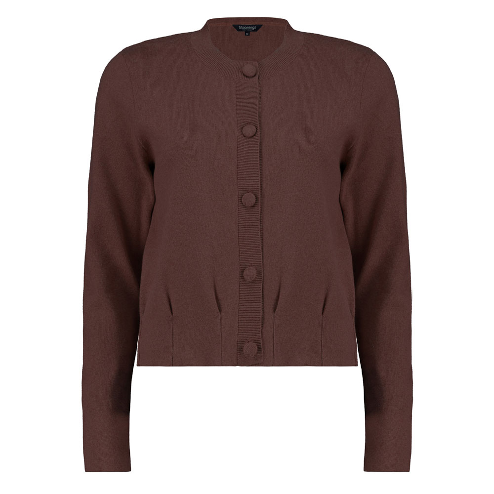 Damesvest Crew Neck Brown Mel | Bloomings