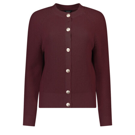 Damesvest Crew neck Tawny Port | Bloomings