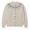 Damesvest Fairisle Yoke High Vellum | Harley of Schotland