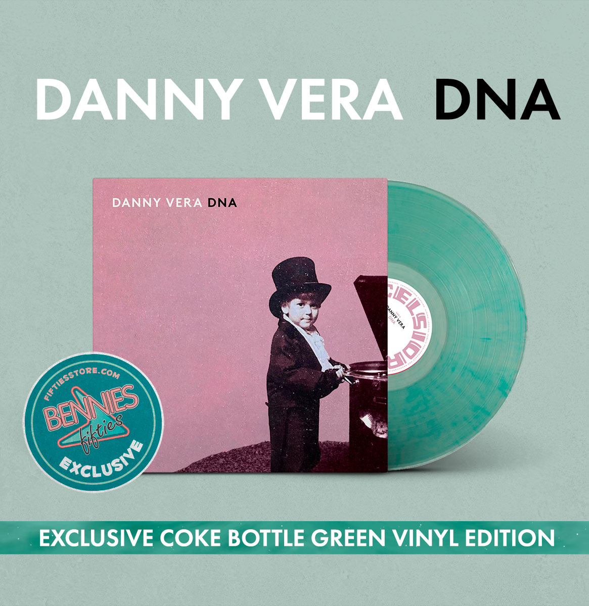 Danny Vera - DNA (Gekleurd Vinyl) (Bennies Fifties Exclusief) (LP) | Bennies Fifties
