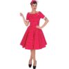 Darlene Collar Dress Red/White Polka-44 (NL)/ 18 (UK) | Dolly and Dotty