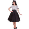 Darlene Collar Dress White/Black Polka-L | Dolly and Dotty