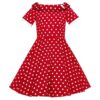 Darlene Kids Swing Dress Polka Red / White-9 - 10 Jaar | Dolly and Dotty