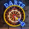 Darts Neon Verlichting 50 x 60 cm - Blauw