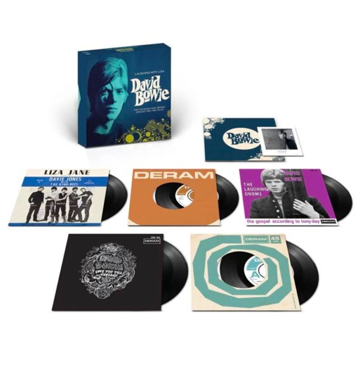 David Bowie - Laughing With Liza: The Vocalion and Deram Singles 1964 - 1967+ (Boxset) 5x 7" Vinyl (Record Store Day 2023) (LP) | Fiftiesstore