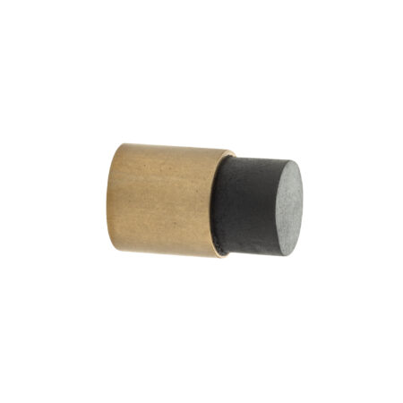 De Oude Deurklink Deurstopper wandmontage 35x22mm getrommeld messing | De Oude Deurklink