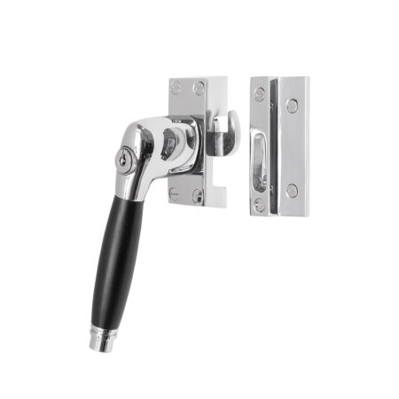 De Oude Deurklink Raamsluiting nikkel met slot Deco links | De Oude Deurklink