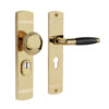 De Oude Deurklink Retro buitendeurbeslag knop/klink PC55 glanzend messing | De Oude Deurklink