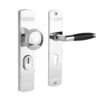 De Oude Deurklink Retro buitendeurbeslag knop/klink PC72 glanzend nikkel | De Oude Deurklink