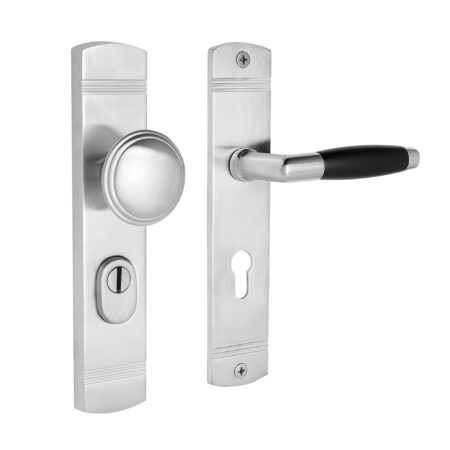 De Oude Deurklink Retro buitendeurbeslag knop/klink PC72 mat nikkel | De Oude Deurklink